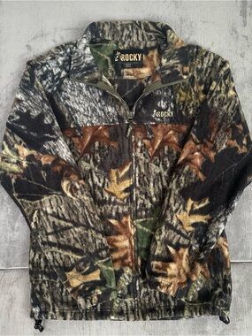 Rocky Women’s Real Tree Camouflage Fleece Jacket - Brown Green Black Size Small